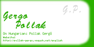 gergo pollak business card
